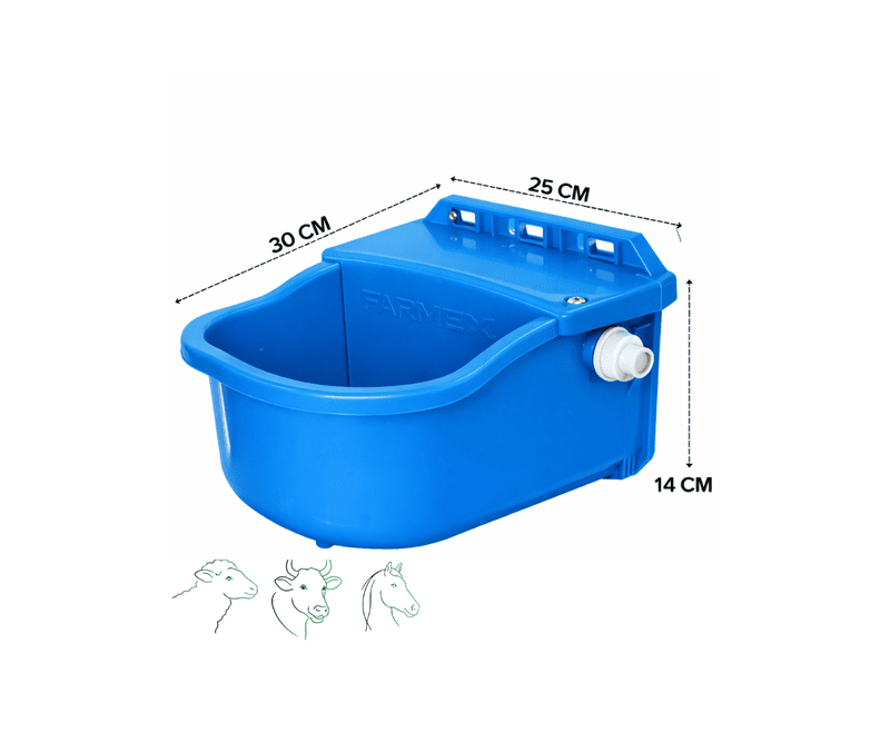 Farmex Drinker Trough 6L Bowl Line Blue