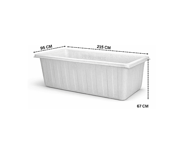 Farmex Trough 1000L Solid Box