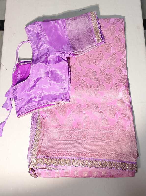 J155: Ready To Ship Beautiful Saree With Stitched Blouse