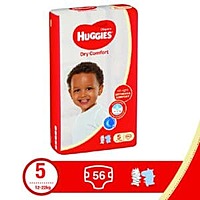 Huggies Jumbo Dry Comfort Diapers (Size 5) 12-22Kgs 56’S