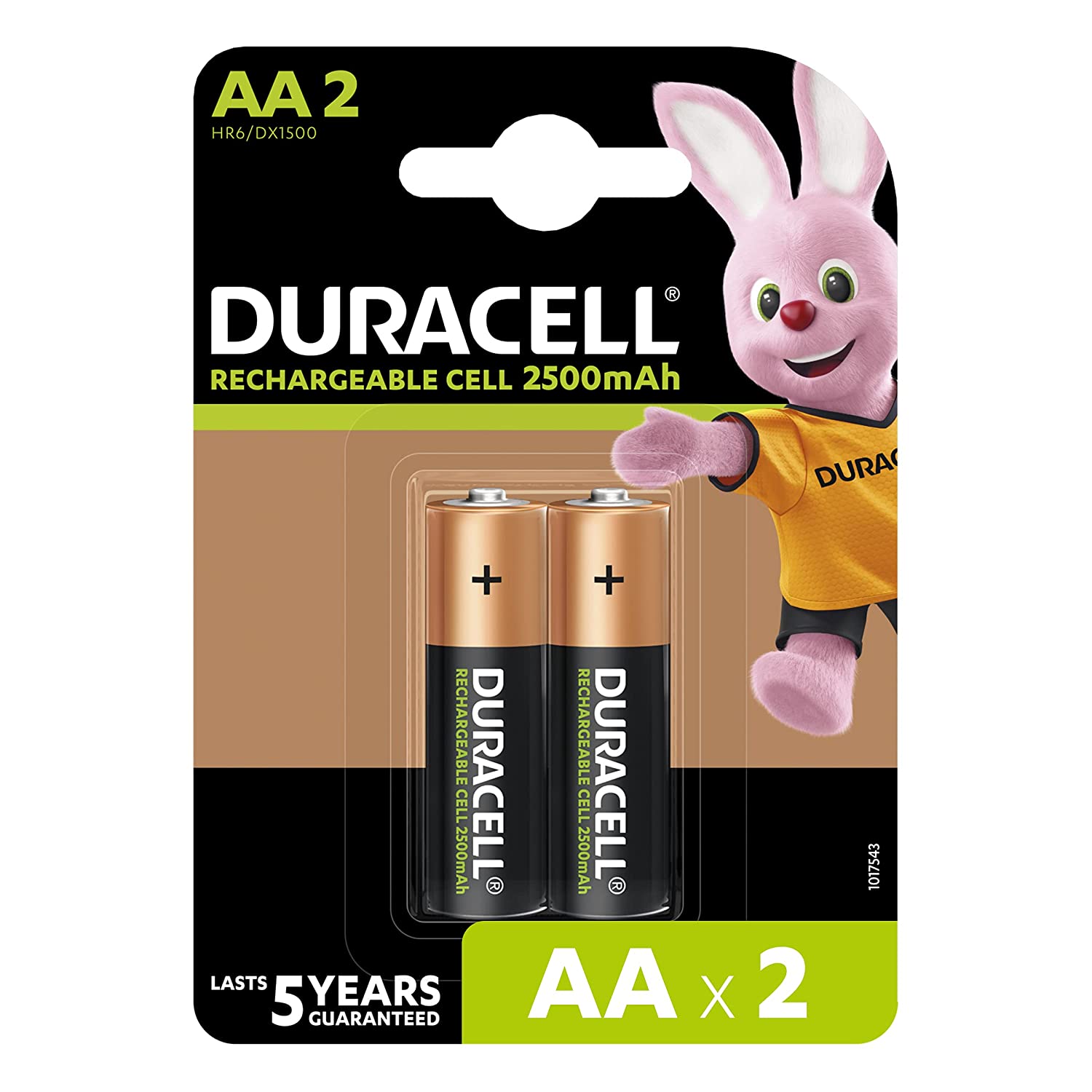 Duracell AA 2500mAh Rechargeable battery (Pack of 2) Duracell AA 2500mAh Rechargeable battery (Pack of 2)