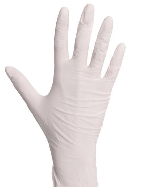 Latex Gloves, White, GP Powder Free 4 Mil, 10 BX/Case - 1,000/Case