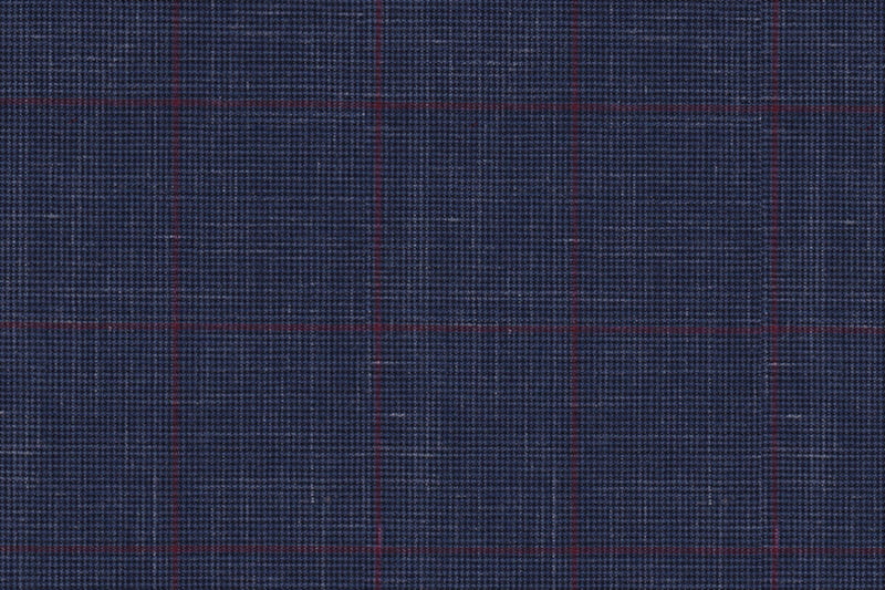 25055 Navy Micro Houndstooth With Red Check 25055 Navy Micro Houndstooth With Red Check