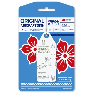 Aviationtag Airbus A330 - B-6531 - White