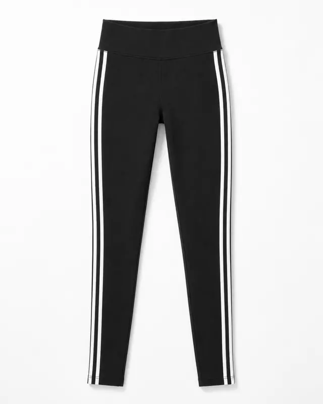 High-Waisted Double Side Stripe Leggings