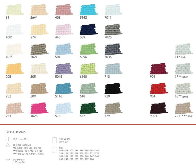 Zweigart Lugana Cartella Colori