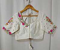 K0002: Ready To Ship Beautiful Work With Half White Blouse K0002: Ready To Ship Beautiful Work With Half White Blouse