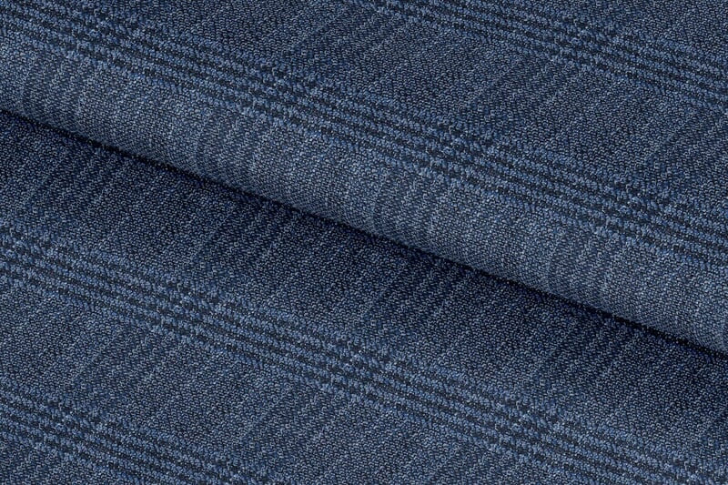 255163-BLUE & NAVY CHECK LINEN