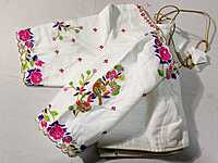 K0002: Ready To Ship Beautiful Work With Half White Blouse K0002: Ready To Ship Beautiful Work With Half White Blouse