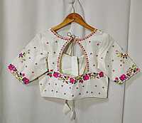 K0002: Ready To Ship Beautiful Work With Half White Blouse K0002: Ready To Ship Beautiful Work With Half White Blouse