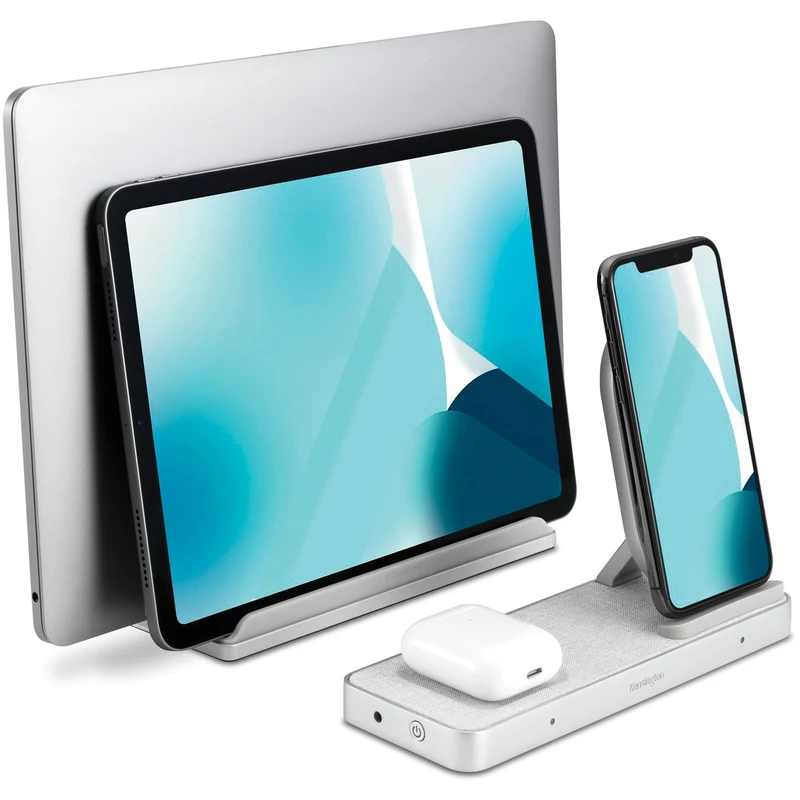 Kensington StudioCaddy With QI Wireless Charging For Apple Devices Silver