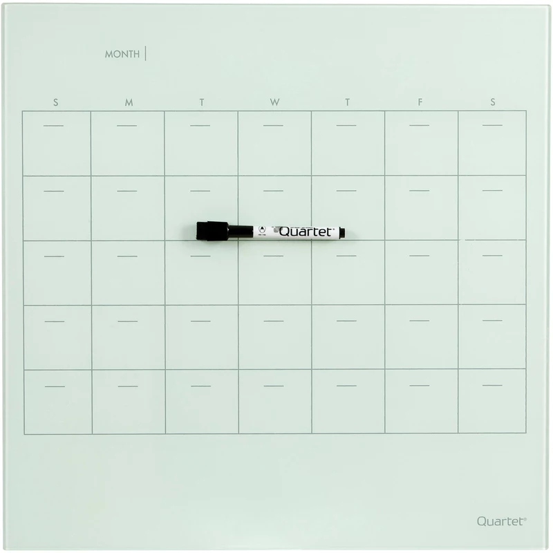 Quartet Glass Dry Erase Planner 450 x 450mm White