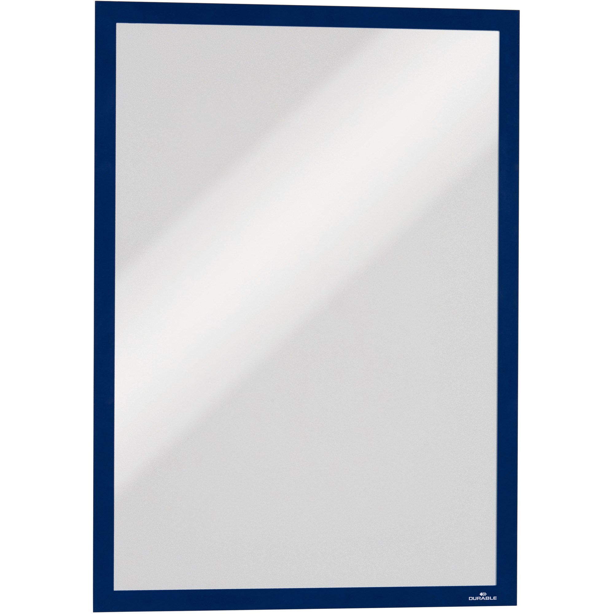 Durable Duraframe Sign Holder Self-Adhesive A3 Navy Pack  Of 2