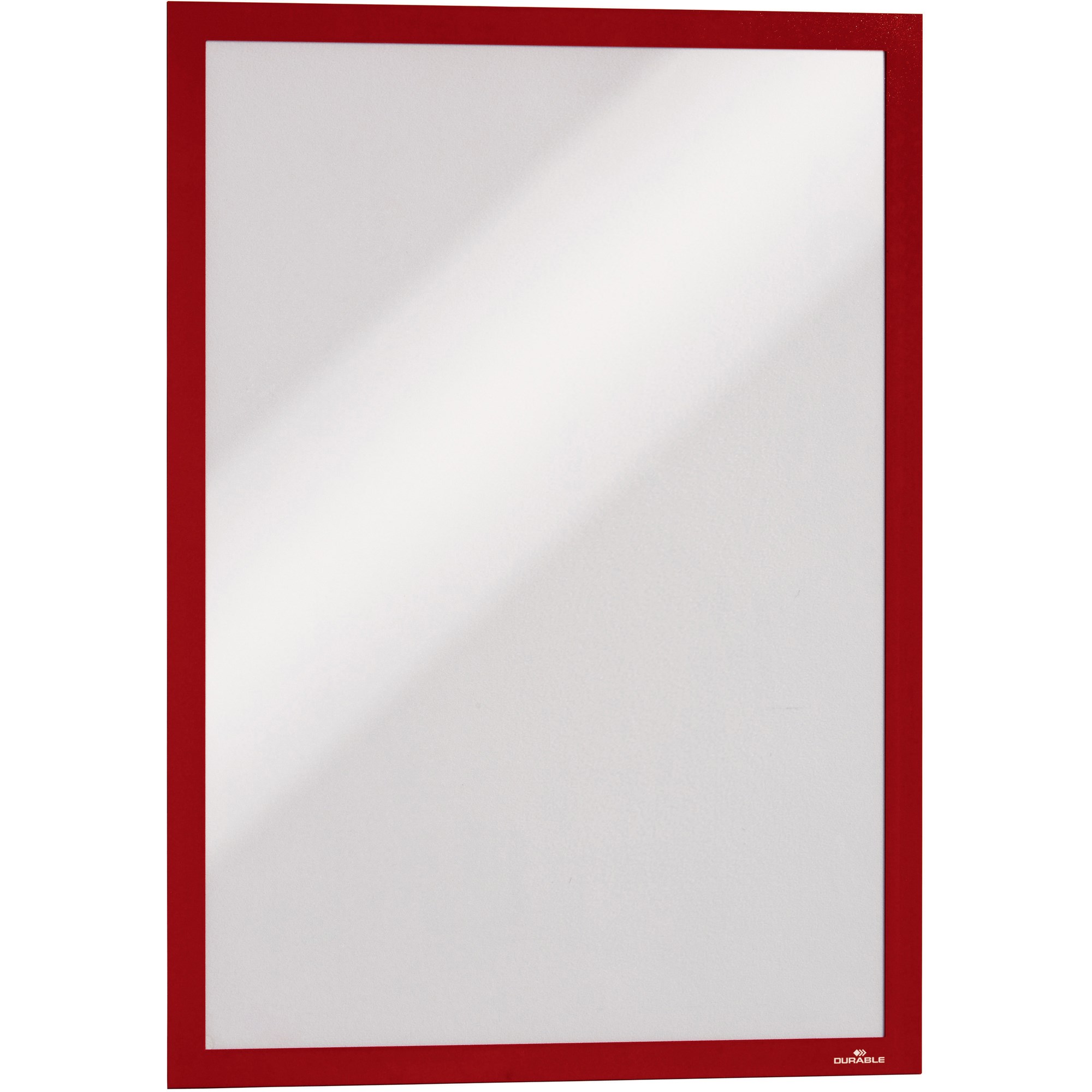 Durable Duraframe Sign Holder Self-Adhesive A3 Red Pack  Of 2