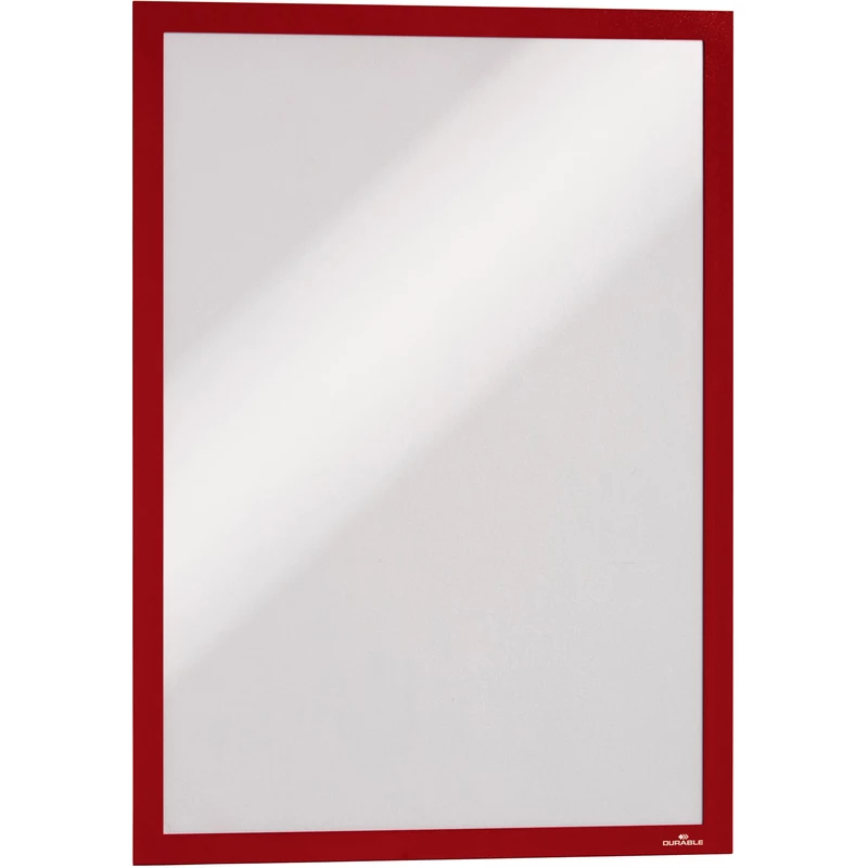 Durable Duraframe Sign Holder Self-Adhesive A3 Red Pack Of 2