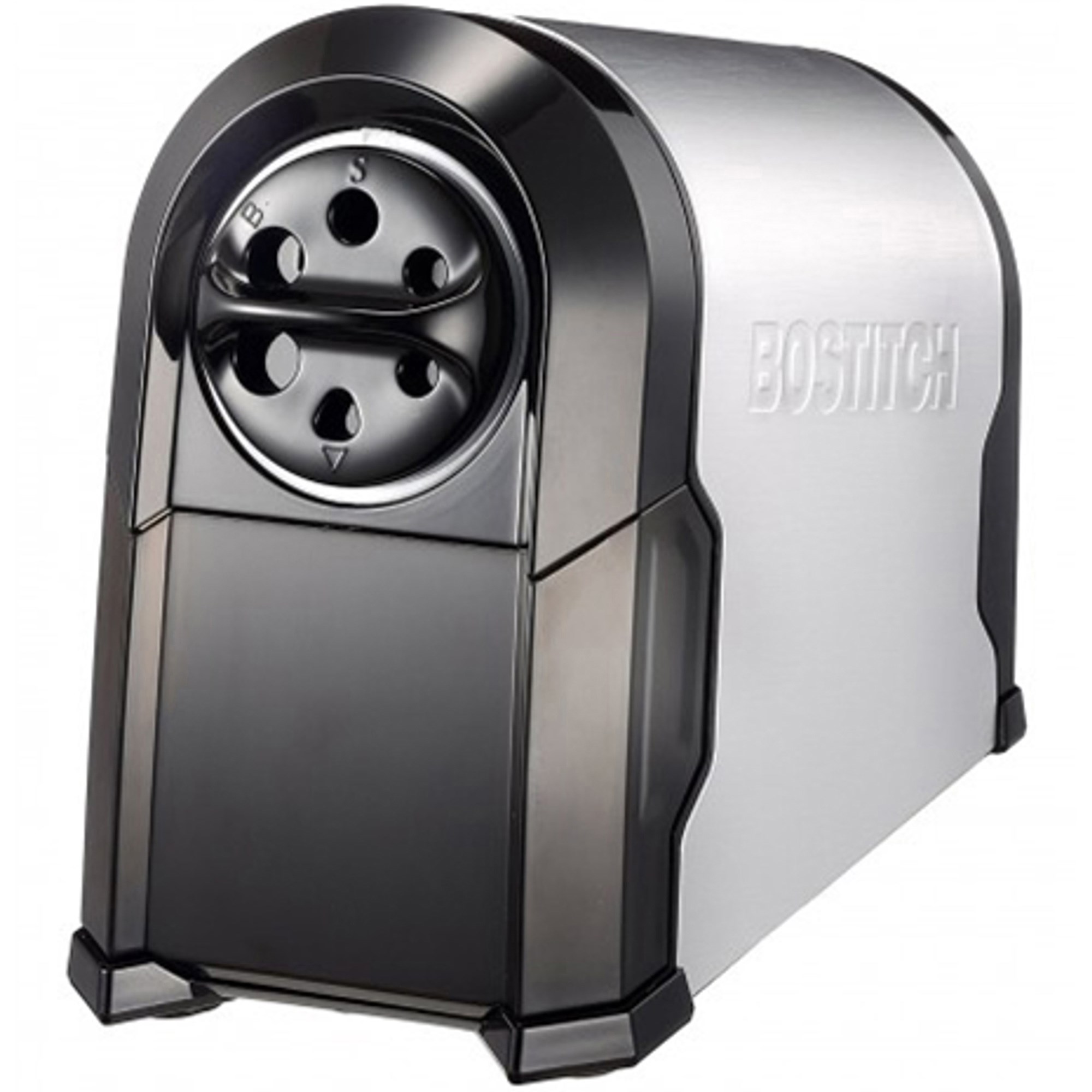 Bostitch Super Pro Electric Pencil Sharpener 6 Hole Silver And Black