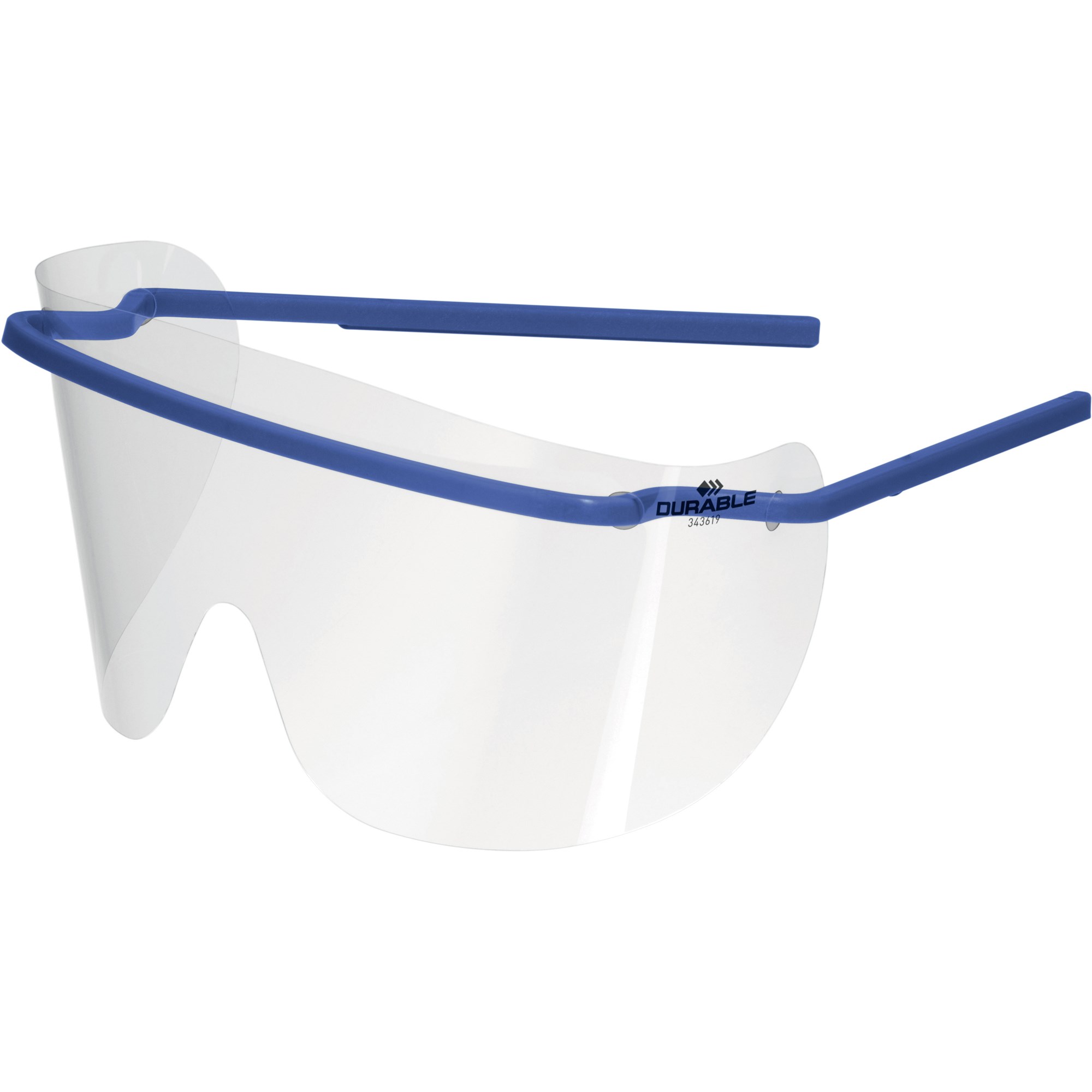 Durable Safety Glasses Blue Frame Clear Shield Pack  Of 25