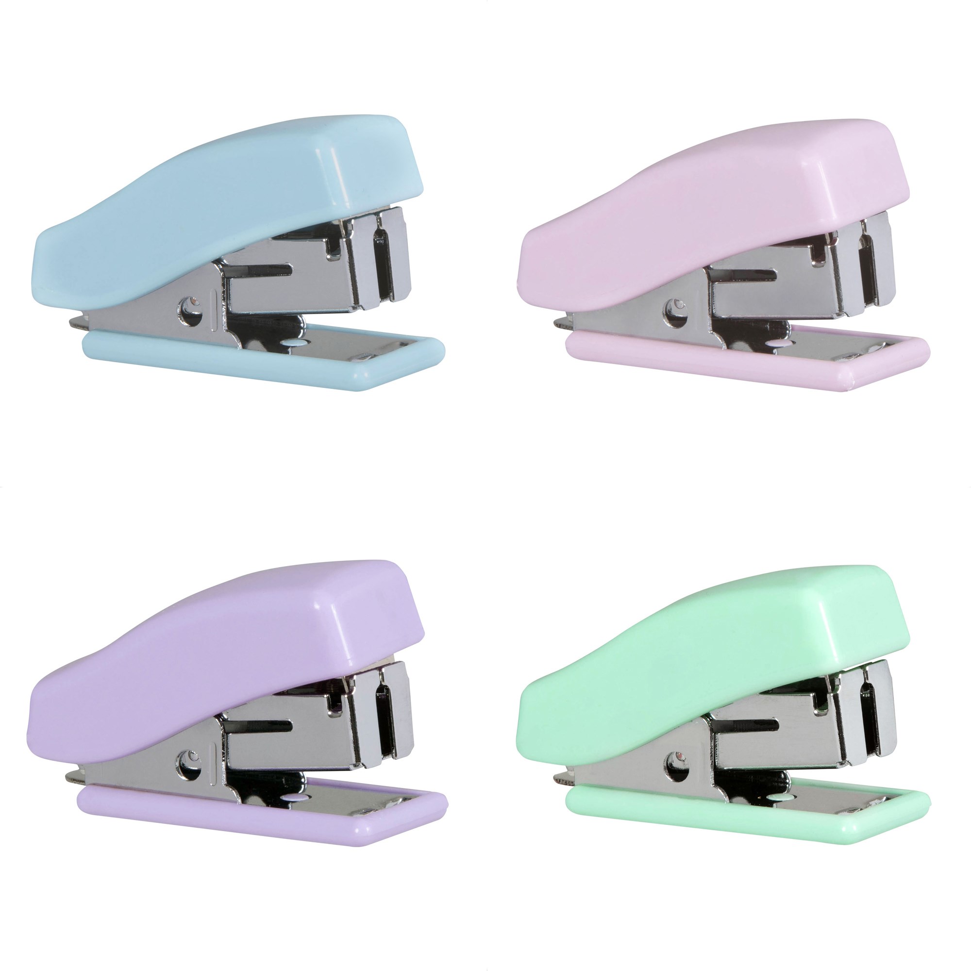 Marbig Mini Stapler 10 Sheet Capacity Assorted Pastel Colours Ctn of 12