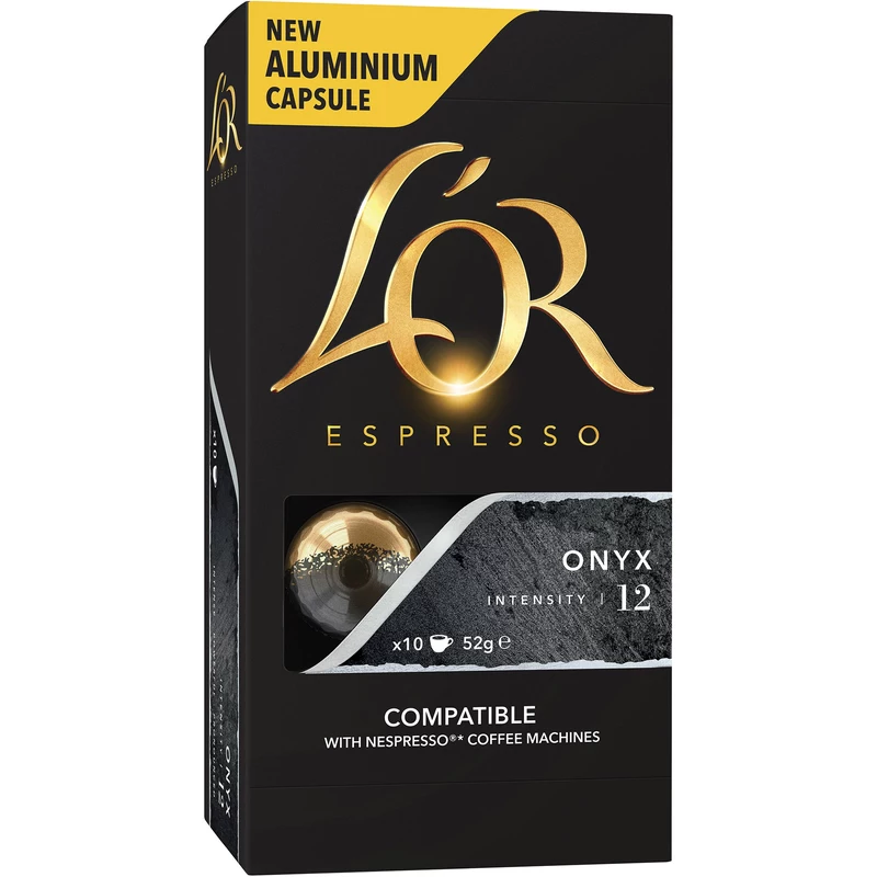 L'OR Espresso Coffee Capsules Onyx Box Of 100