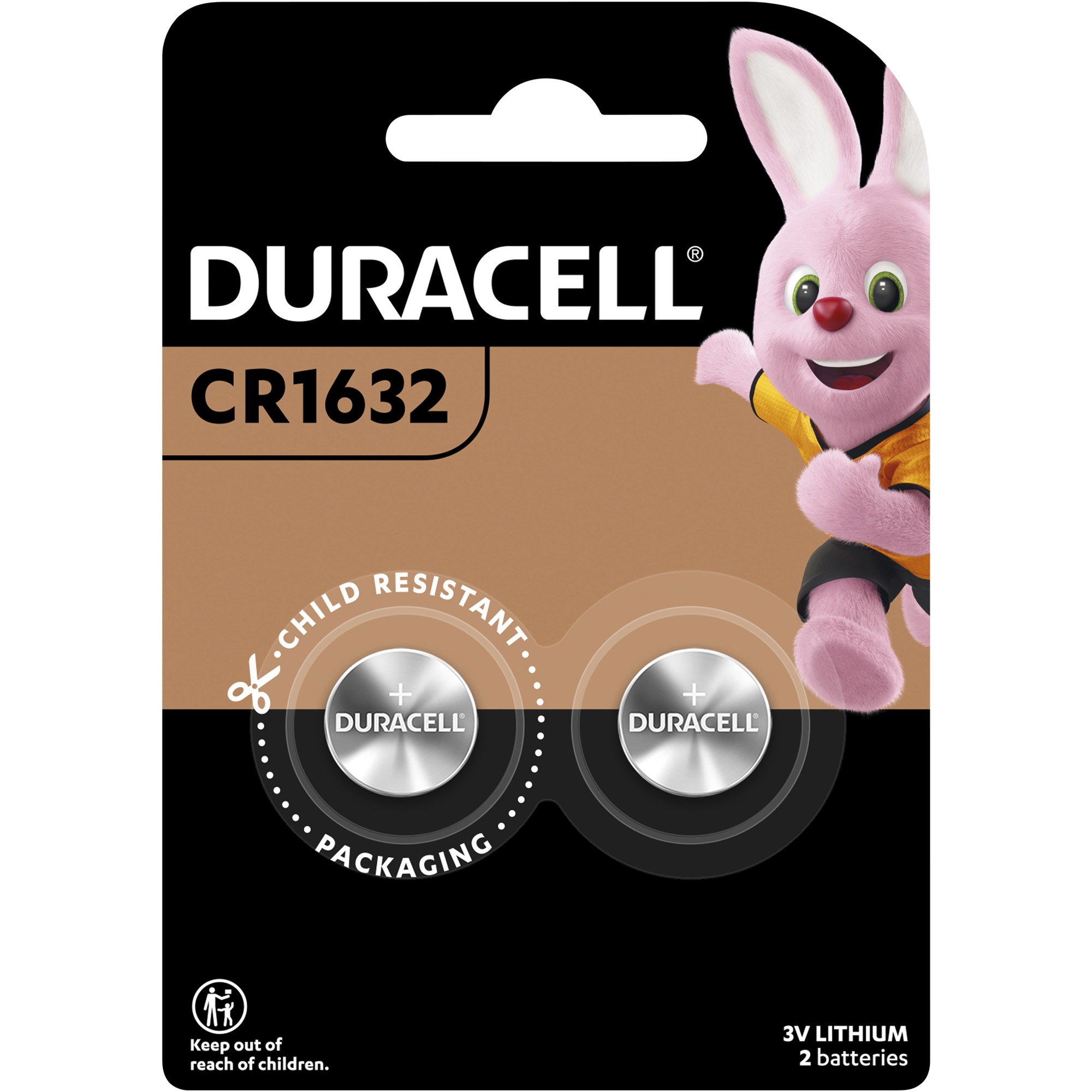 Duracell Speciality Lithium Button Battery 1632 Pack  Of 2