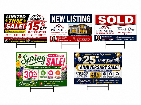 1 to 20 - Standard 24" × 18" Signs