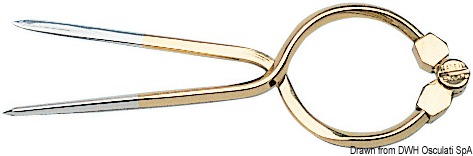 Divider mirror polished brass 177 mm