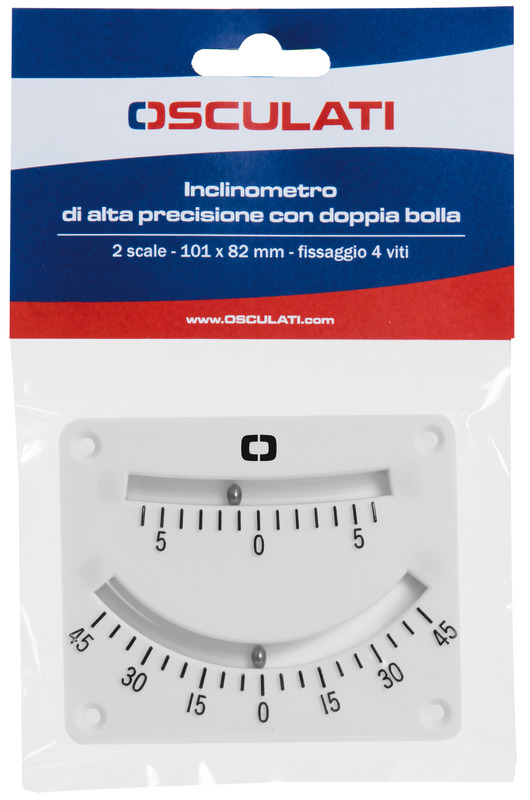 Double bubble inclinometer 101x82 mm