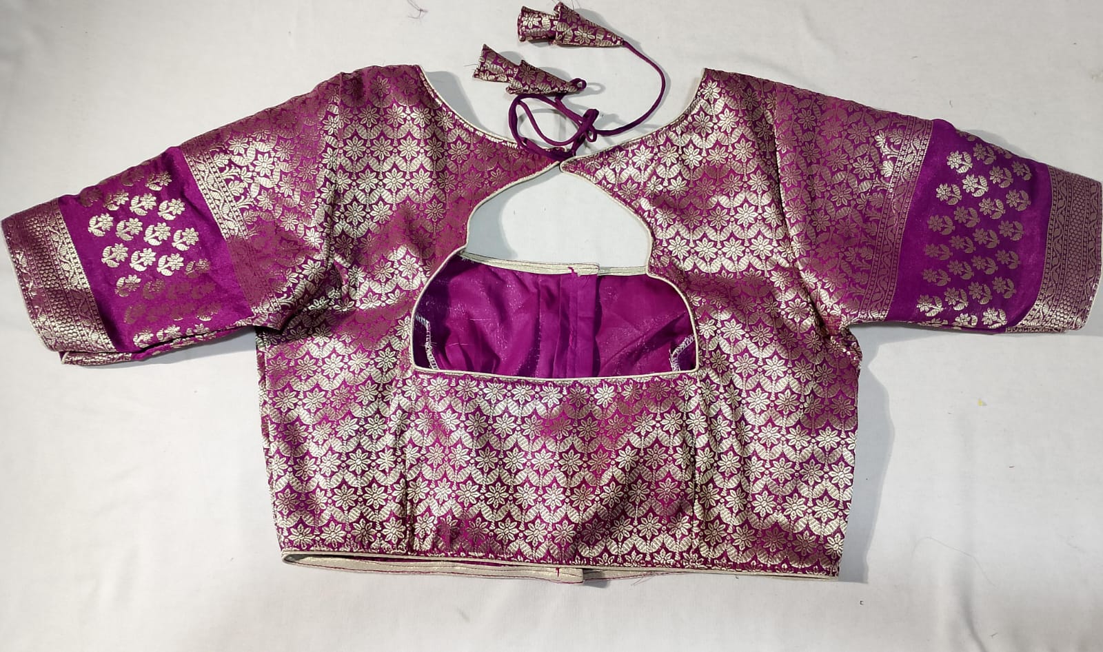 J334: Ready To Ship Beautiful Banarasi Silk Saree With Stitched Blouse