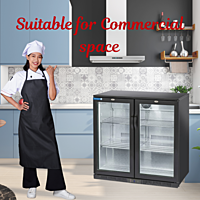Ample Storage for Drinks: The Blue Star 2-door backbar chiller Ample Storage for Drinks: The Blue Star 2-door backbar chiller