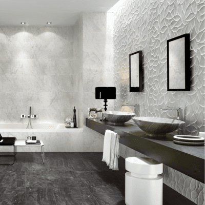 Faianta RAGNO by MARAZZI, BISTROT RIV NATURA 3D BIANCO PIETRASANTA 40x120, 00R4UH05, mp/cutie 2.4