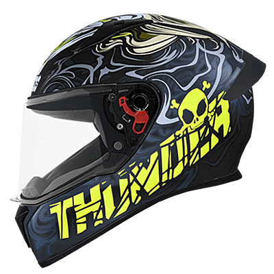 STUDDS THUNDER D9 MATT BLACK N5 YELLOW M/V (XL)