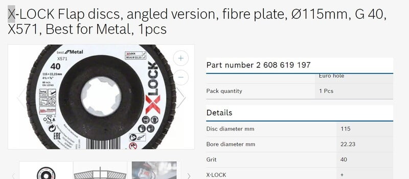 115MM X-LOCK Flap Disc Best for Metal G40