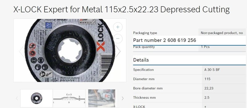 115MM Cutting Discs  X-LOCK Expert for Metal Cutting Disc