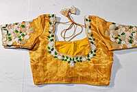 J120: Ready To Ship Beautiful Uppada Tissue Saree With Stitched Embroidery Work Blouse J120: Ready To Ship Beautiful Uppada Tissue Saree With Stitched Embroidery Work Blouse