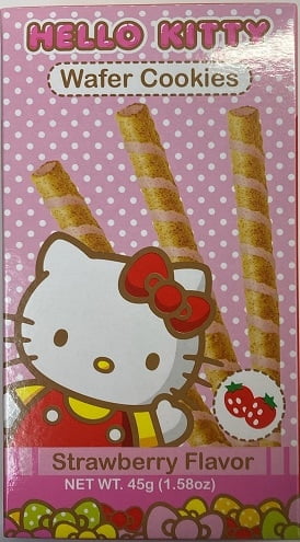 Hello Kitty Wafer Cookies Strawberry 45g_4/12/1.58oz