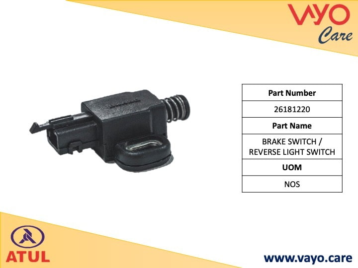 SWITCH, BRAKE PEDAL (WITH COUPLER) - 26181220 - GEM CARGO