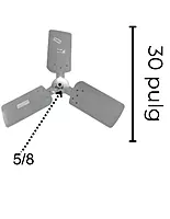 Aspa de Aluminio Largo 30 X 5/8Pulg x 3 Hojas - 2625579000
