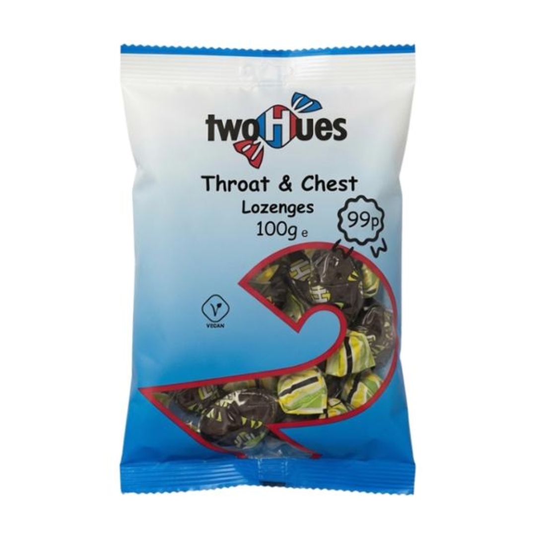 26288     Two Hues Throat And Chest Lozenges 100g X 12