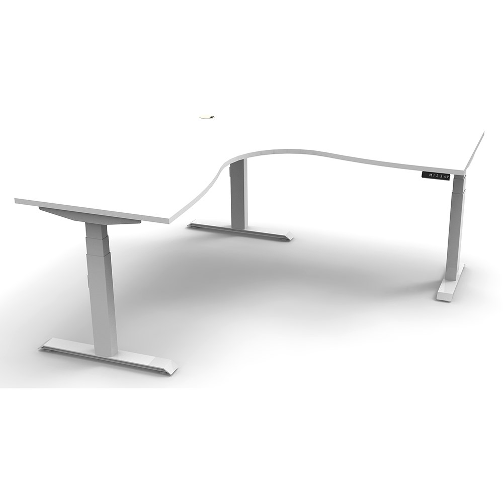 Rapidline Boost+ Corner Workstation 1800/1800W x 750D x 1270mmH White / White