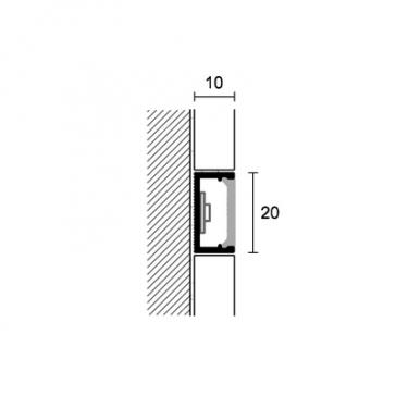 Profil banda LED PROFILPAS, PROLIGHT PROLIST 20x10x2700 84070 2.7 ml