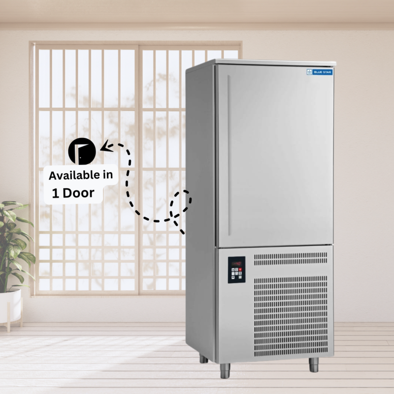 Rapid freezing process in action on a Blue Star BF10G Blast Freezer.
