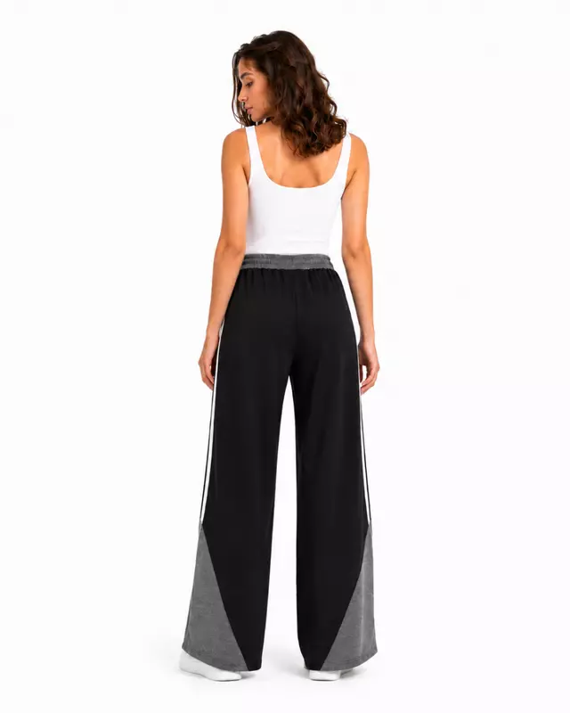 Wide-Leg Cotton Sweatpants