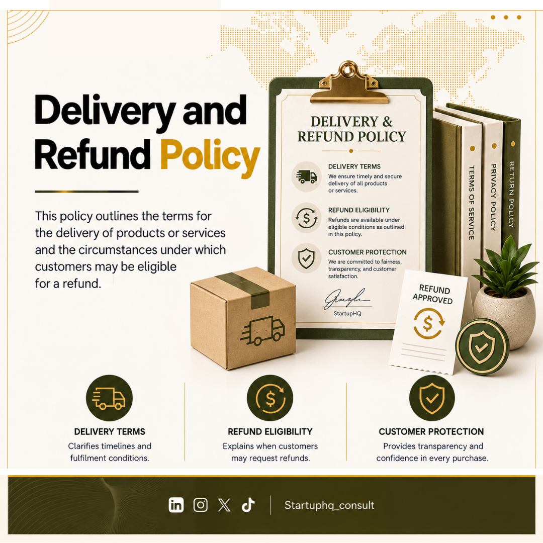 Delivery And Refund Policy