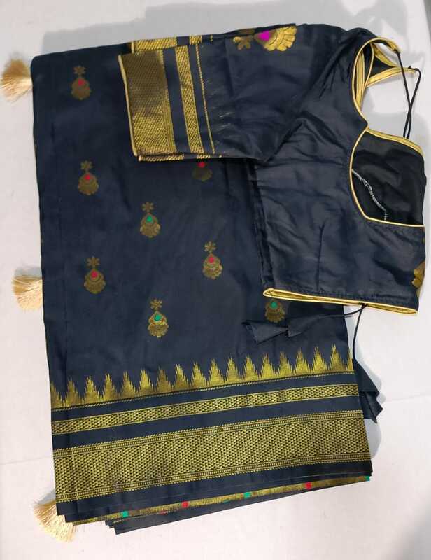 J152: Ready To Ship Beautiful Saree With Stitched Blouse J152: Ready To Ship Beautiful Saree With Stitched Blouse