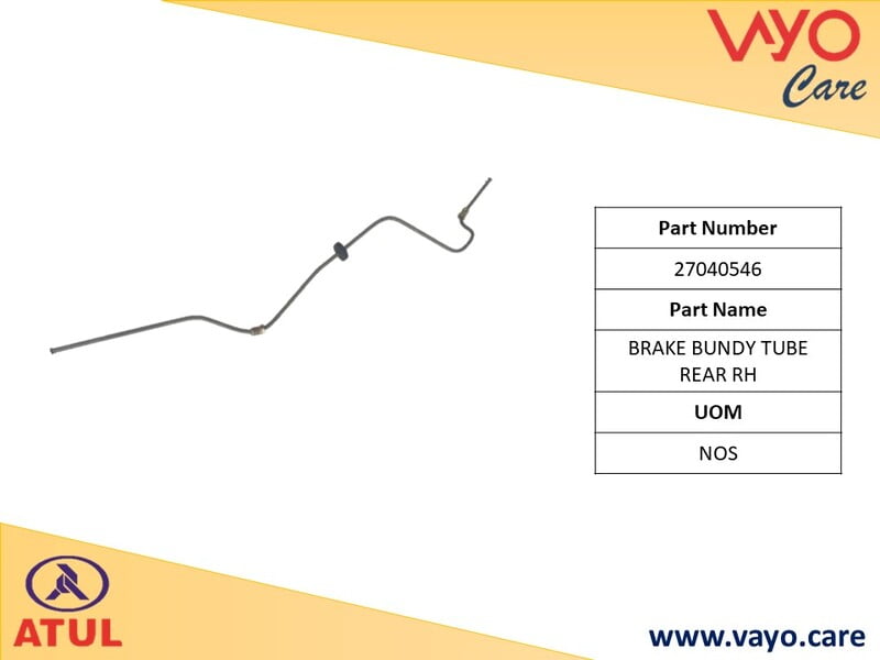 BRAKE BUNDY TUBE REAR RH - 27040546 - GEM CARGO