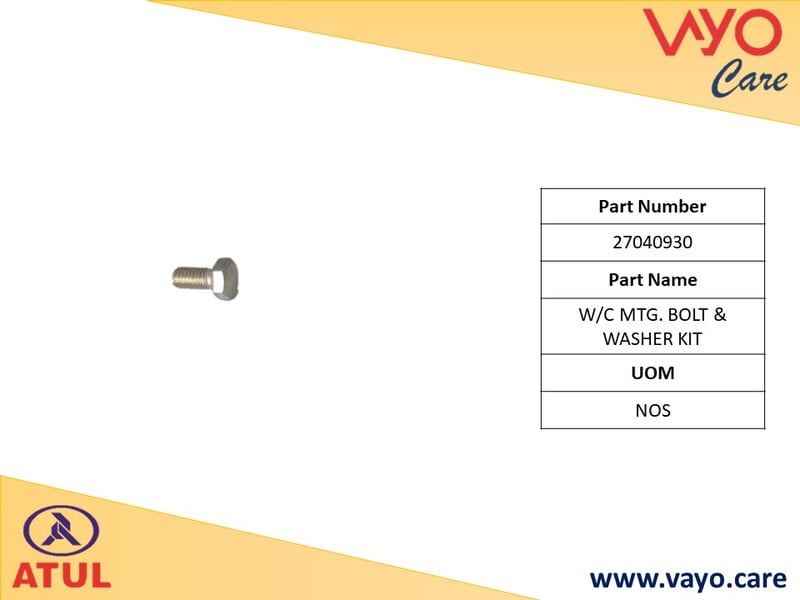 W/C MTG. BOLT & WASHER KIT - 27040930 - GEM CARGO