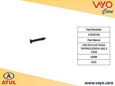 CRS RCS FLAT HEAD TAPPING SCREW 4SG X 19AB - 27050748 - GEMINI ULTRA
