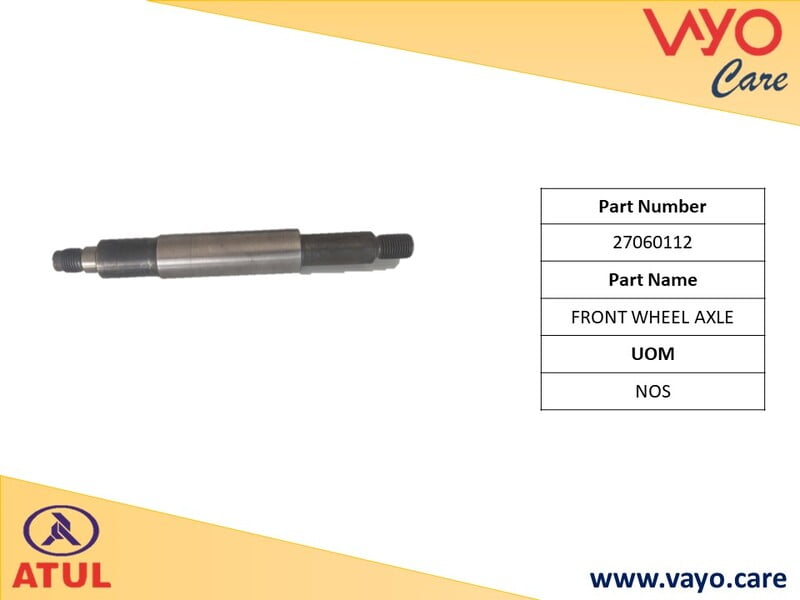 FRONT WHEEL AXLE - 27060112 - GEM CARGO