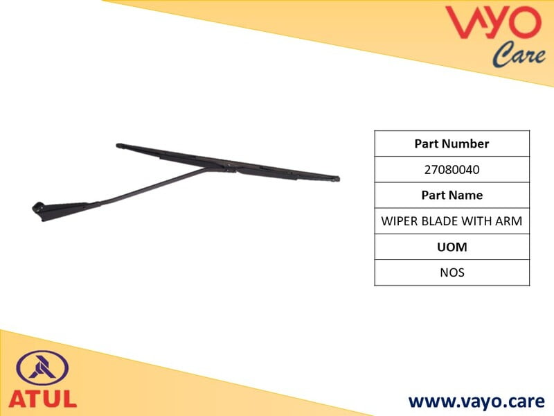 WIPER BLADE WITH ARM - 27080040 - GEM CARGO