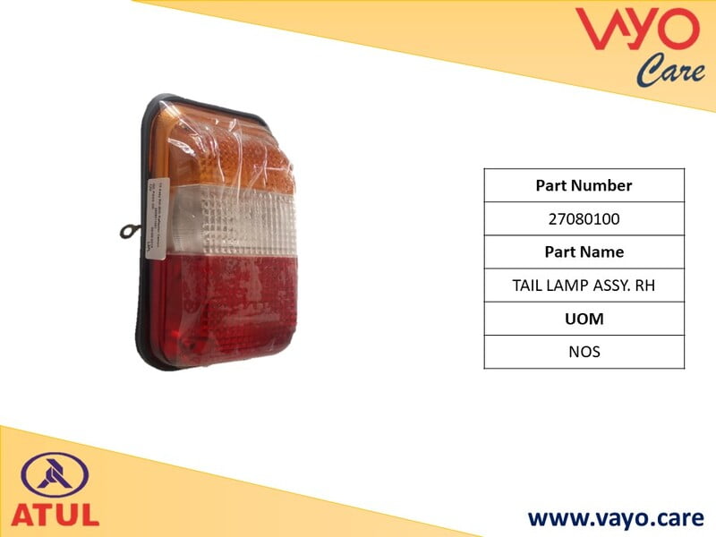 TAIL LAMP ASSY. RH - 27080100 - GEM CARGO